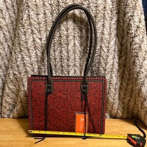 Montana West Deep Burgundy Red Tote